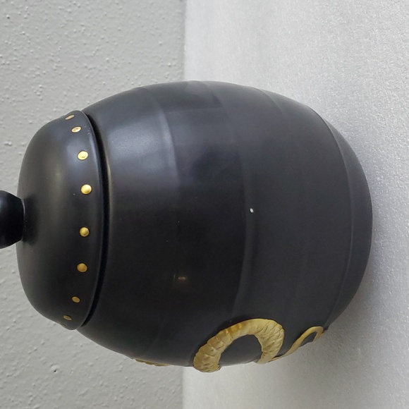 Black with Gold Snake Accent Tight Sealed Canister By Global Design Concepts. - Picture 6 of 9